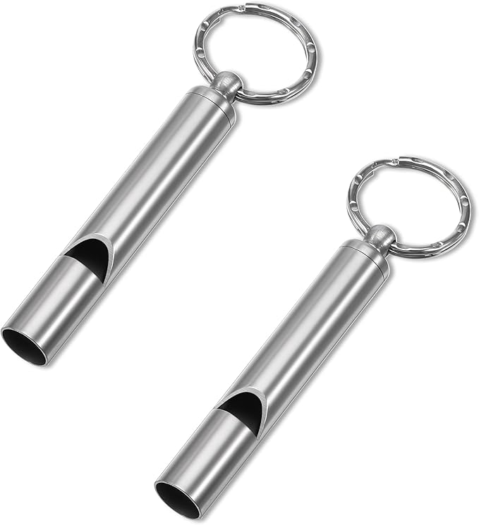 2 Pcs Emergency Whistle with Keychain